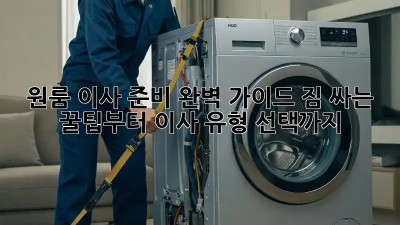 원룸 이사 준비 완벽 가이드: 짐 싸는 꿀팁부터 이사 유형 선택까지!