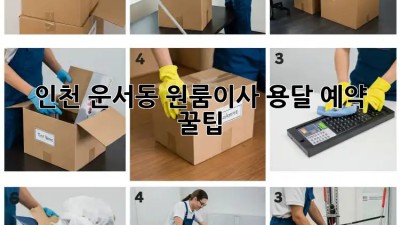 인천 운서동 원룸이사, 용달 예약 꿀팁🍯